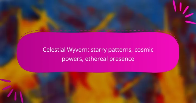Celestial Wyvern: starry patterns, cosmic powers, ethereal presence