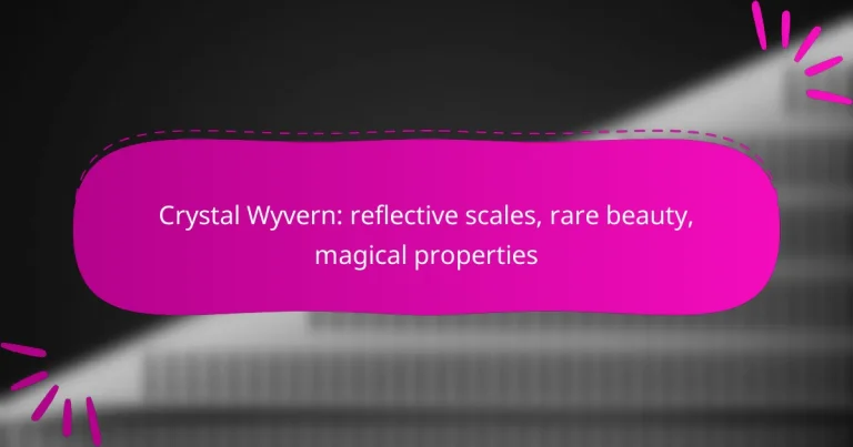 Crystal Wyvern: reflective scales, rare beauty, magical properties