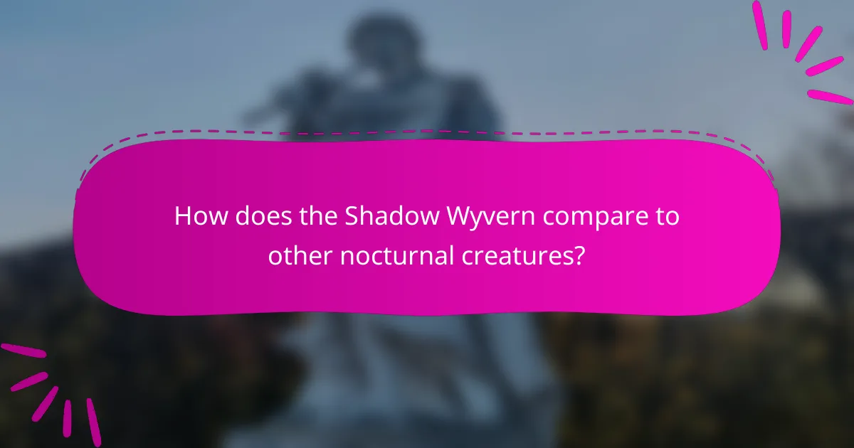 How does the Shadow Wyvern compare to other nocturnal creatures?