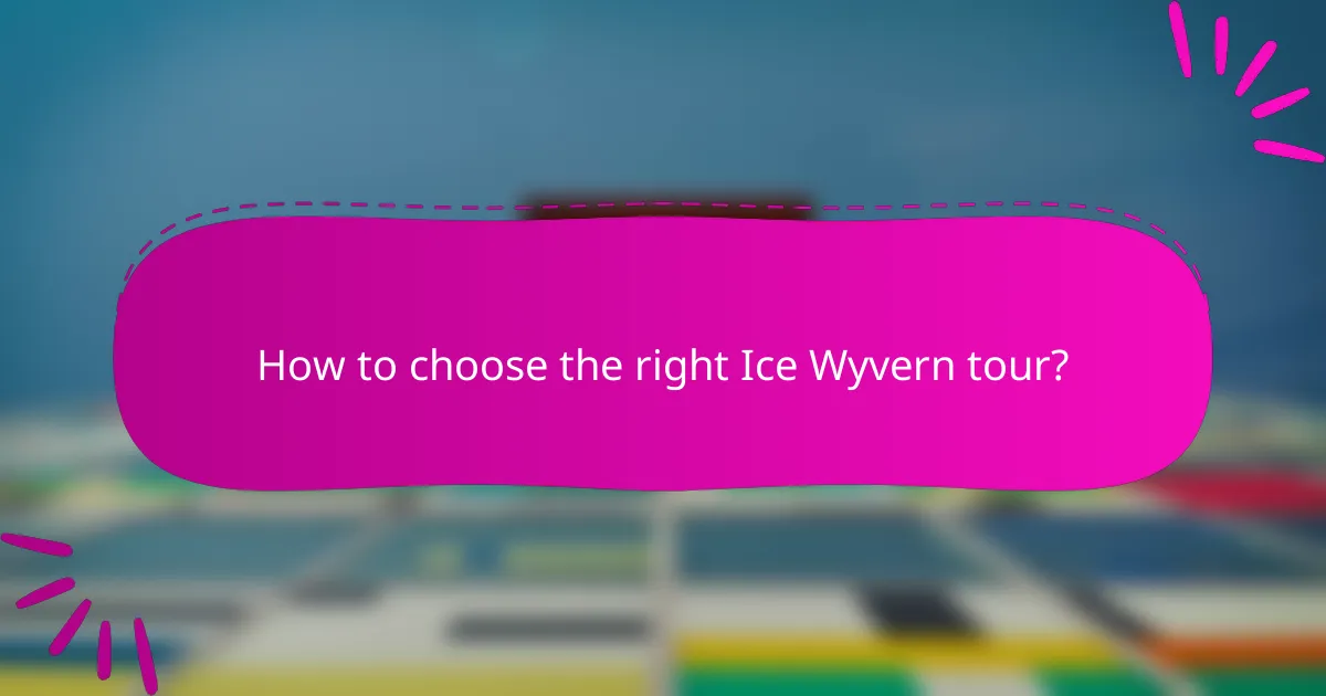 How to choose the right Ice Wyvern tour?