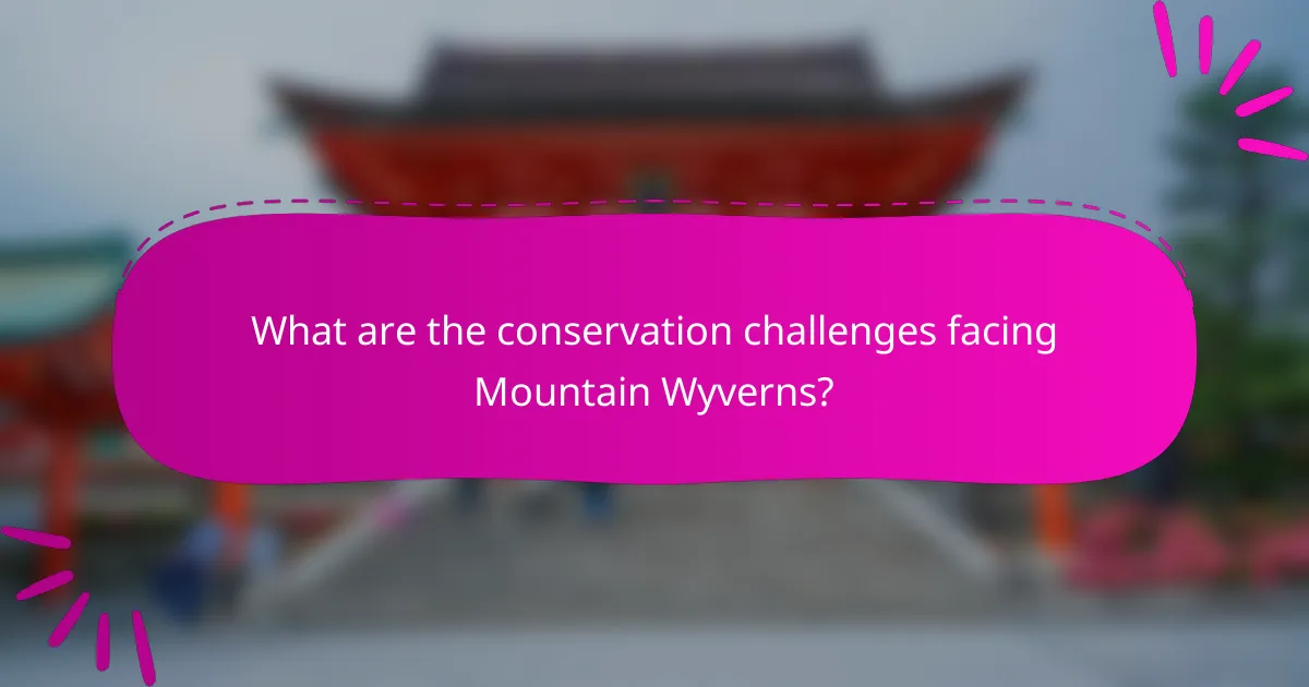 What are the conservation challenges facing Mountain Wyverns?