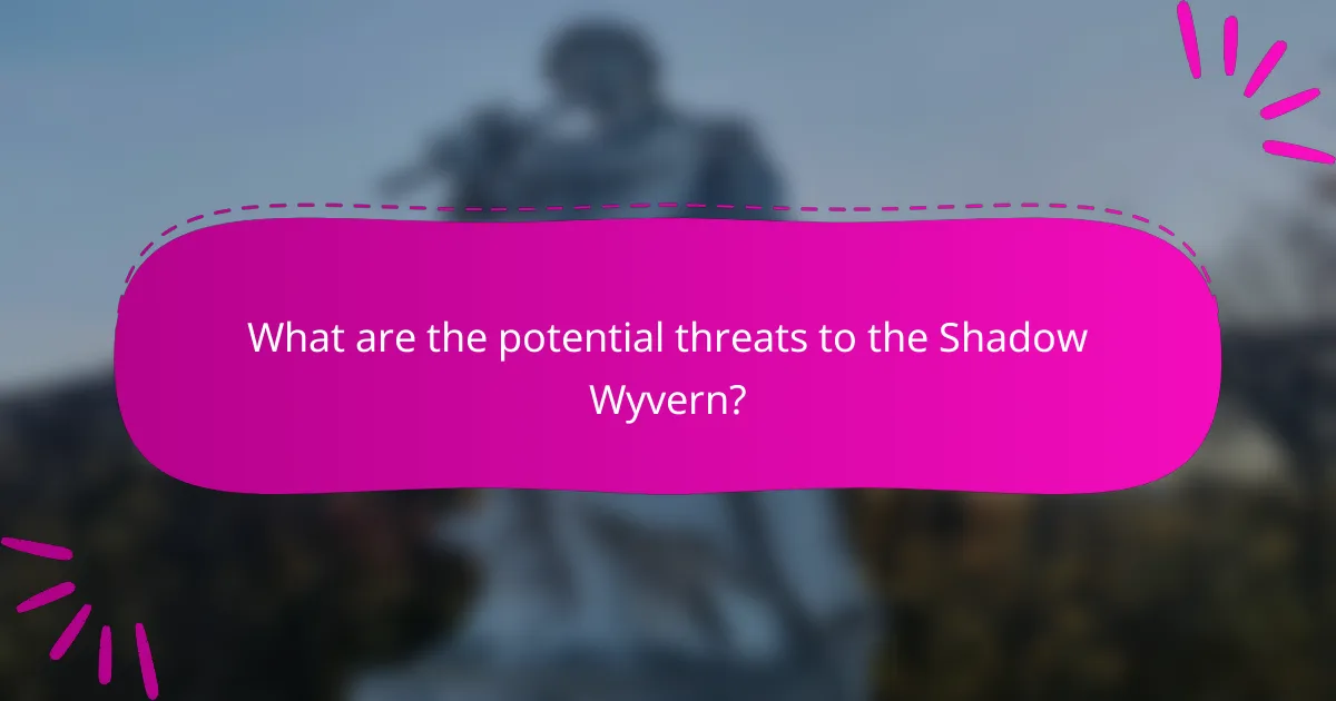 What are the potential threats to the Shadow Wyvern?