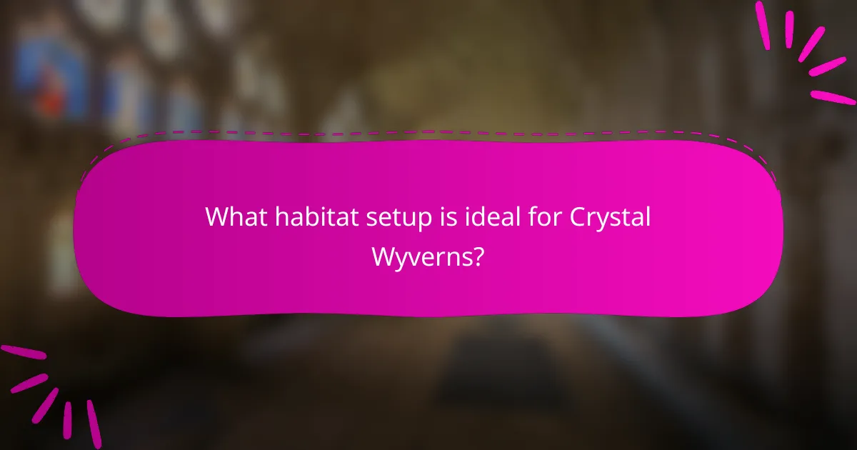 What habitat setup is ideal for Crystal Wyverns?